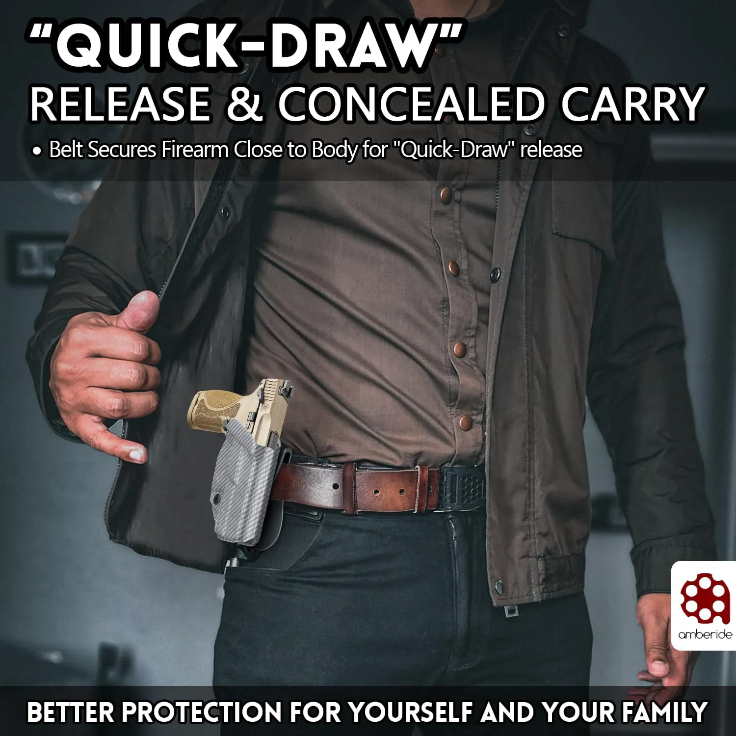 CZ P10C Holster IWB & OWB KYDEX Holster Fit: CZ P-10 C Pistol – Inside Waistband Concealed Carry – Adjustable Cant & 'Posi-Click' Retention – No Wear - No Jitter - Made in USA