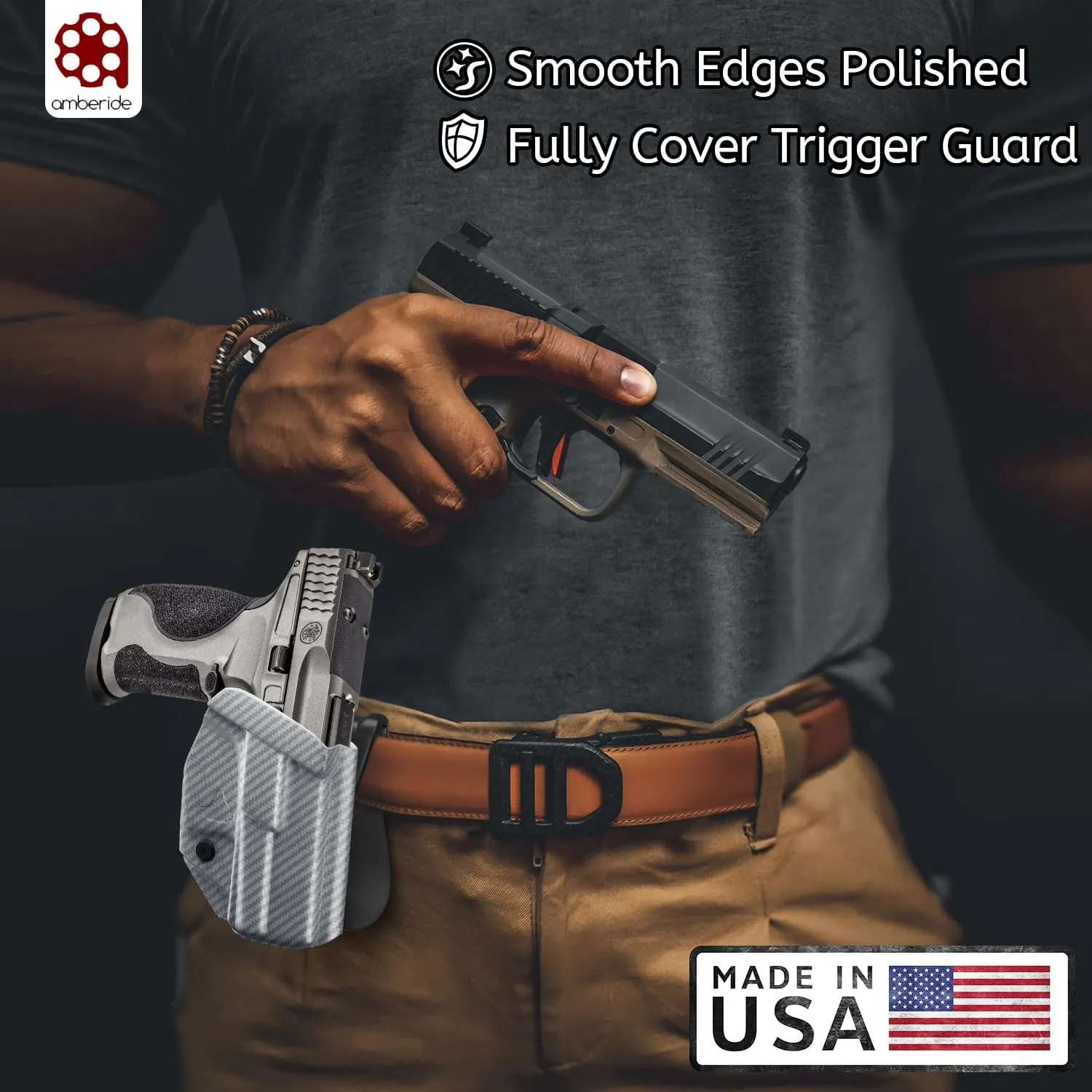 CZ P10C Holster IWB & OWB KYDEX Holster Fit: CZ P-10 C Pistol – Inside Waistband Concealed Carry – Adjustable Cant & 'Posi-Click' Retention – No Wear - No Jitter - Made in USA
