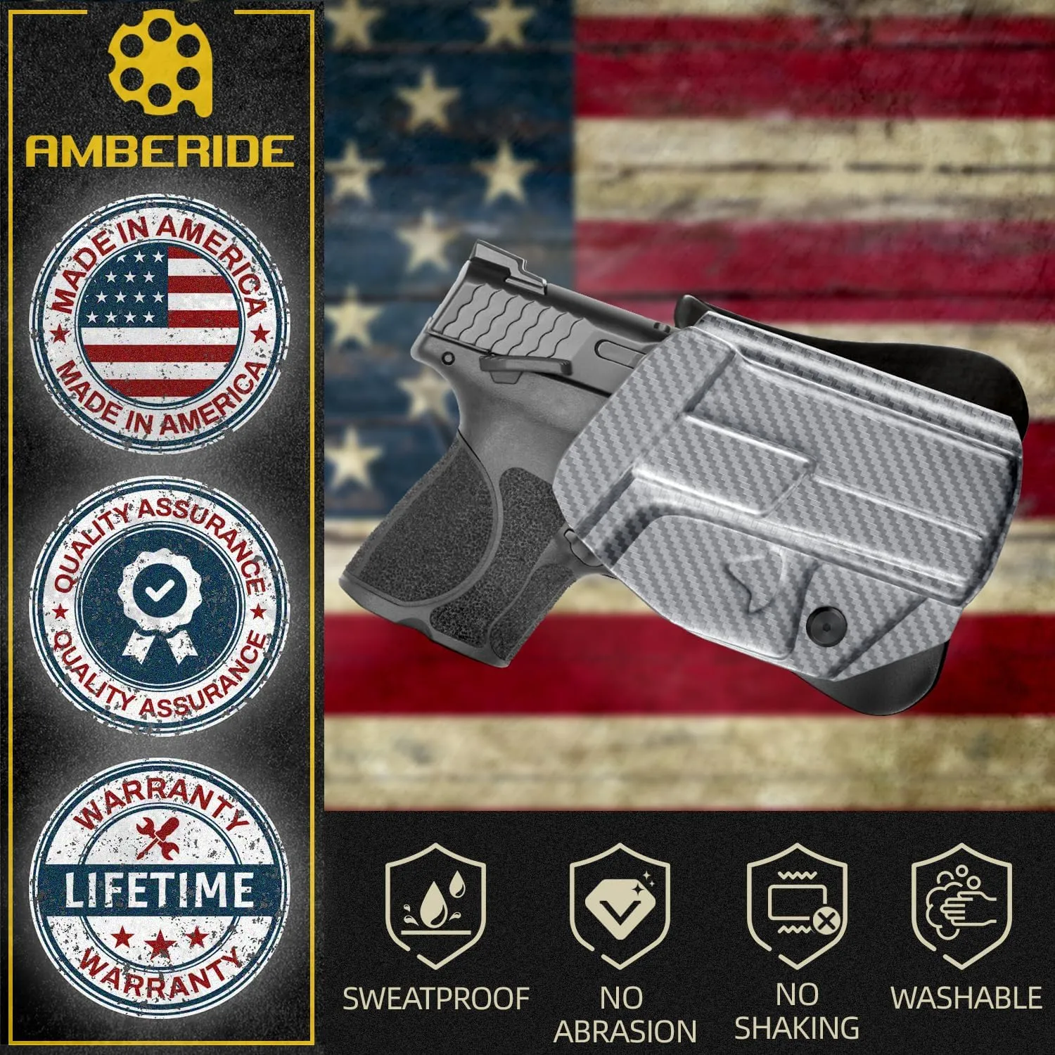 CZ P10C Holster IWB & OWB KYDEX Holster Fit: CZ P-10 C Pistol – Inside Waistband Concealed Carry – Adjustable Cant & 'Posi-Click' Retention – No Wear - No Jitter - Made in USA