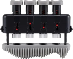 D'Addario Accessories Varigrip  Finger Strengthener - Finger Exerciser & Guitar Trainer with Simulated Strings for Callus Building - Strengthening & Coordination Tool for Guitar Players