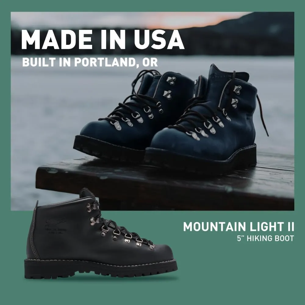 Danner Mountain Light II 5” Gore-Tex Waterproof Hiking Boots for Men with Durable Full-Grain Leather, Breathable Gore-Tex Barrier & Traction Outsole
