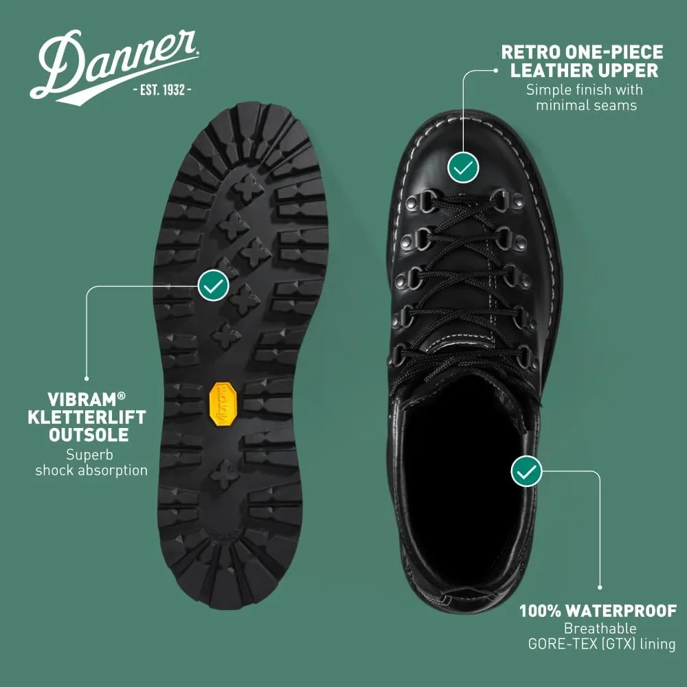 Danner Mountain Light II 5” Gore-Tex Waterproof Hiking Boots for Men with Durable Full-Grain Leather, Breathable Gore-Tex Barrier & Traction Outsole