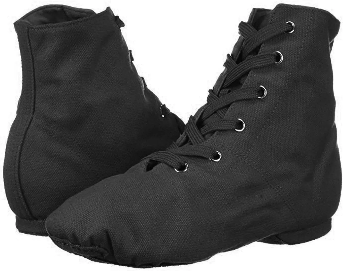 Danzcue Womens Canvas Lace up Jazz Boot Shoes