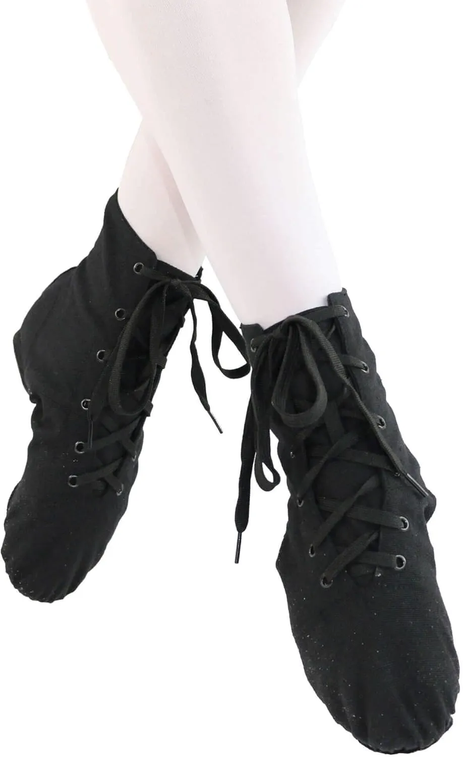 Danzcue Womens Canvas Lace up Jazz Boot Shoes