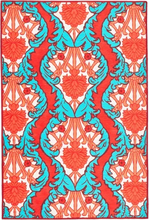 Dash & Albert x Frances Valentine Firenze Multi Machine Washable Rug, 5 X 8 Feet, Multi Geometric Pattern