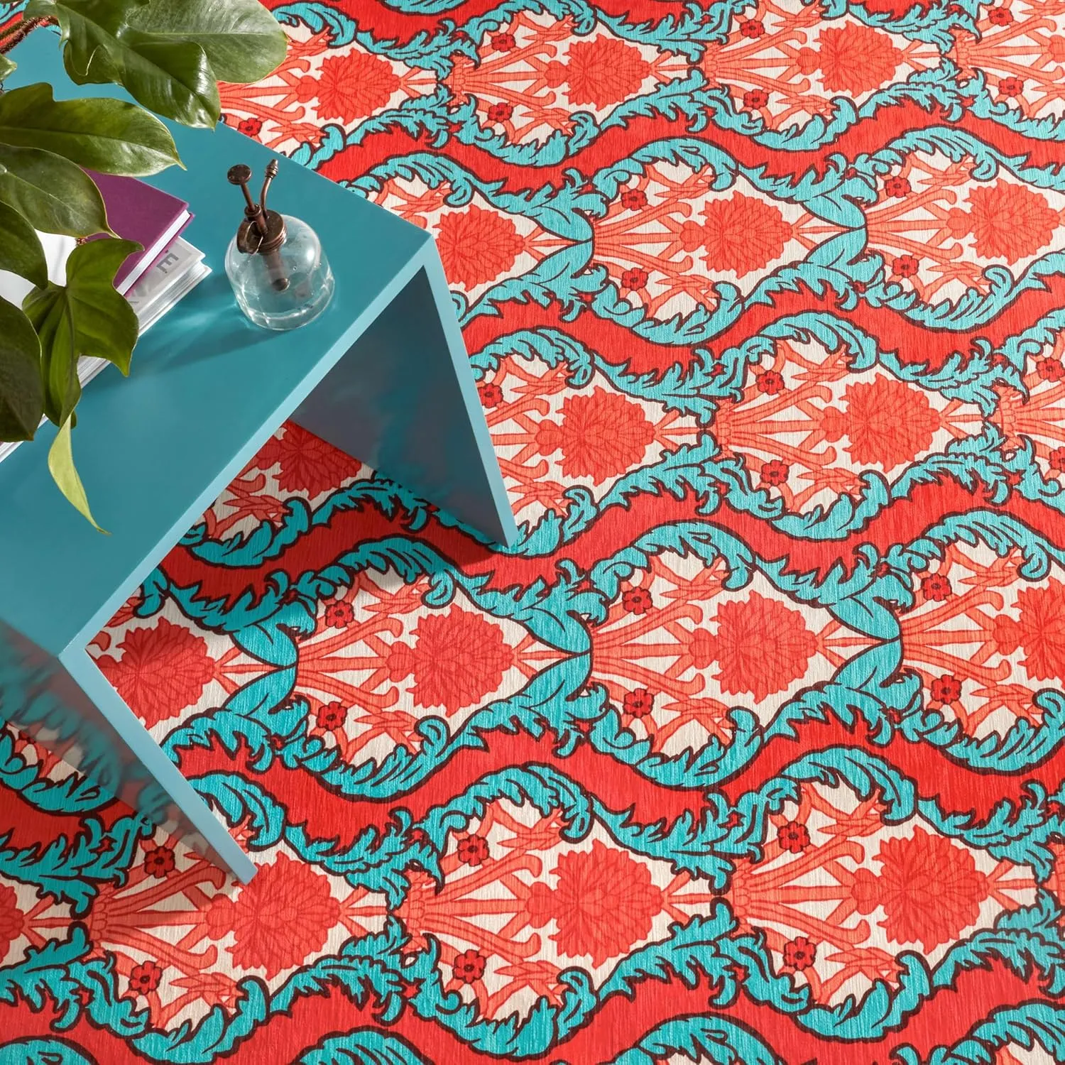 Dash & Albert x Frances Valentine Firenze Multi Machine Washable Rug, 5 X 8 Feet, Multi Geometric Pattern