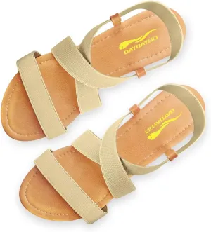 DAYDAYGO Women's Elastic Flat Sandals