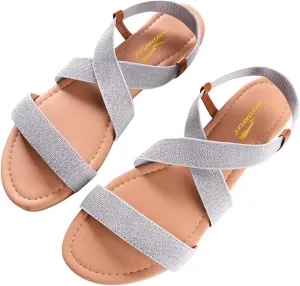 DAYDAYGO Women's Elastic Flat Sandals