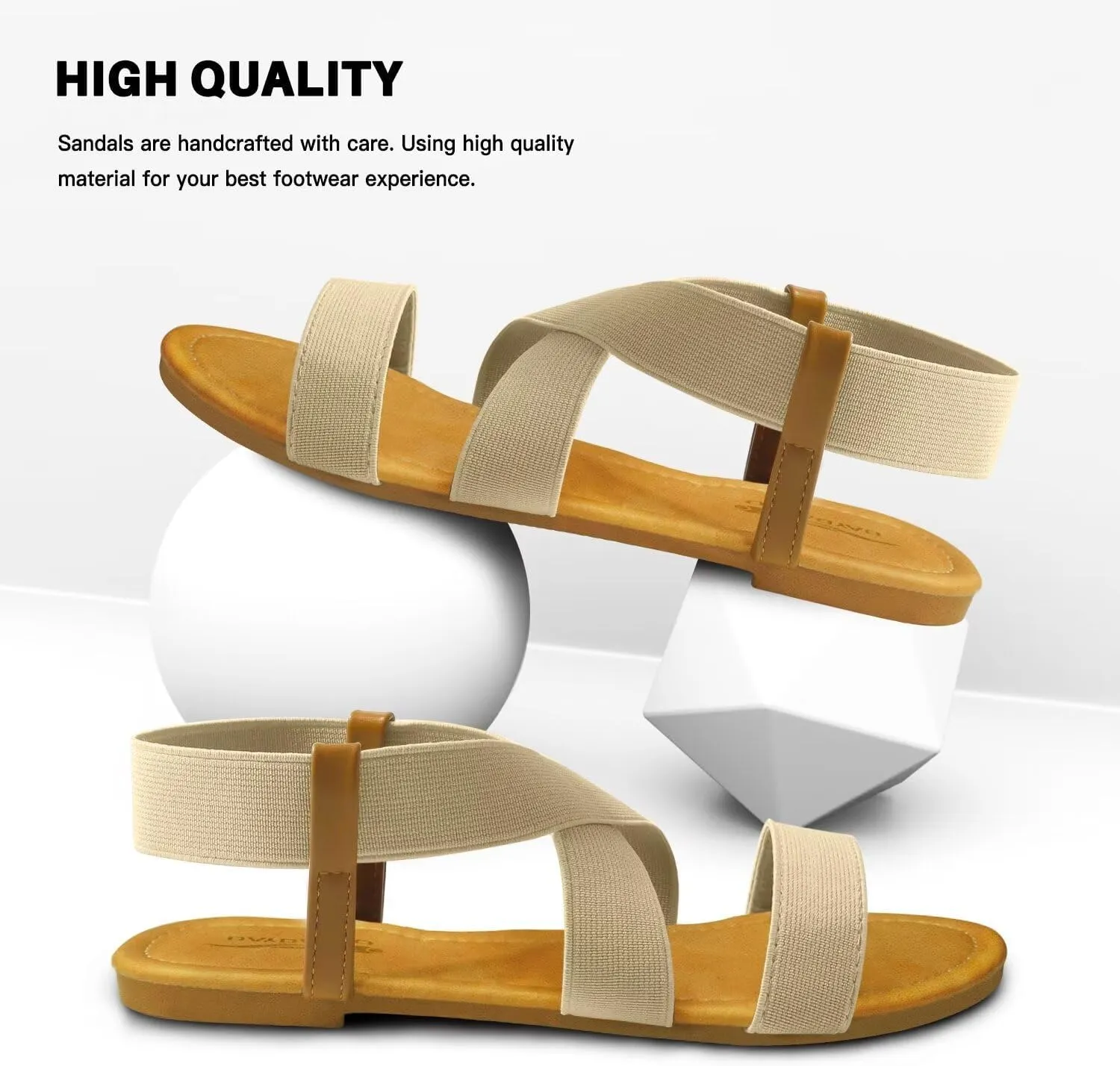 DAYDAYGO Women's Elastic Flat Sandals