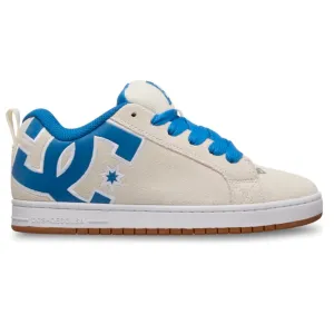 DC SHOES COURT GRAFFIK OFF WHITE GREY BLUE TRAINERS