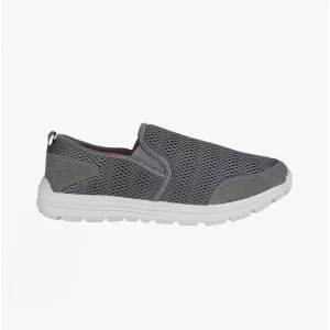 DEK M889F Mens Slip-On Lightweight Mesh Trainers Grey/Orange