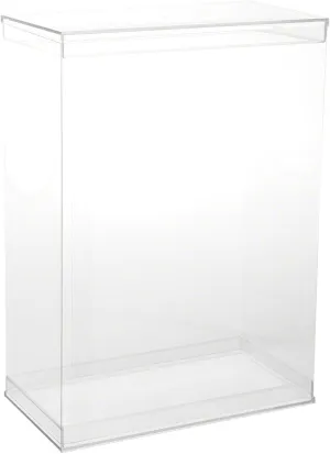 Deluxe Clear Folding Display Case with Acrylic Top and Base for 11-12 inch Dolls or Action Figures, 9.5" W x 5" D x 13" H, Pack of 2