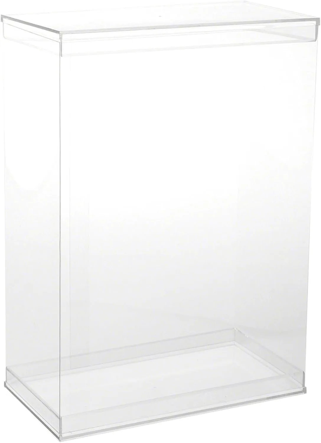 Deluxe Clear Folding Display Case with Acrylic Top and Base for 11-12 inch Dolls or Action Figures, 9.5" W x 5" D x 13" H