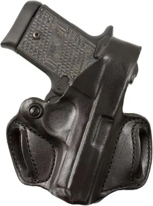 DeSantis Thumb Break Mini Slide OWB Holster - Holster OWB, Leather Holster, Open Carry Holster, Adjustable, Compatible with the SIG SAUER P938, Kimber Micro 9mm - Right Hand Draw, Black