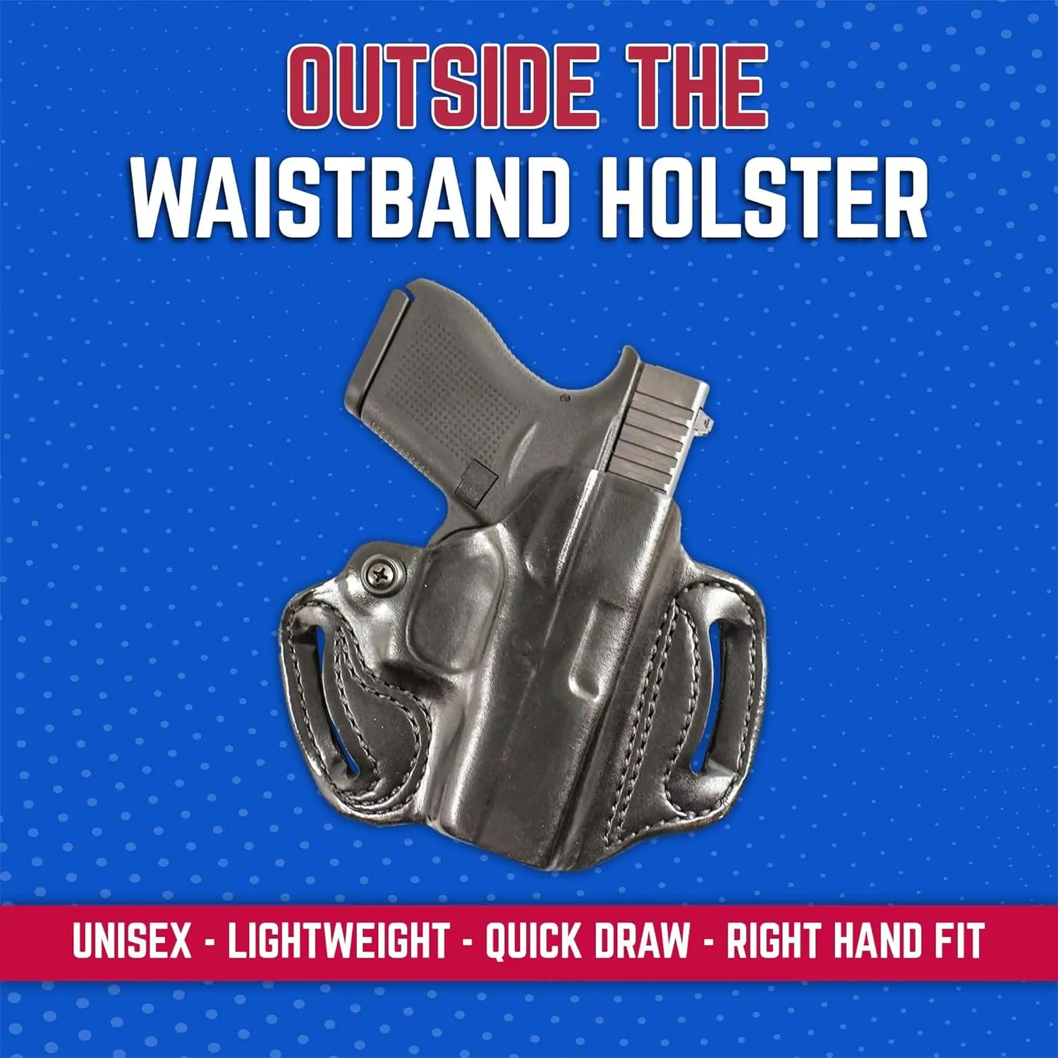 DeSantis Thumb Break Scabbard - OWB Gun Holster for Men and Women, Leather Belt Slide Holster for Pistols, Exact Molding, Secure and Concealable Carry