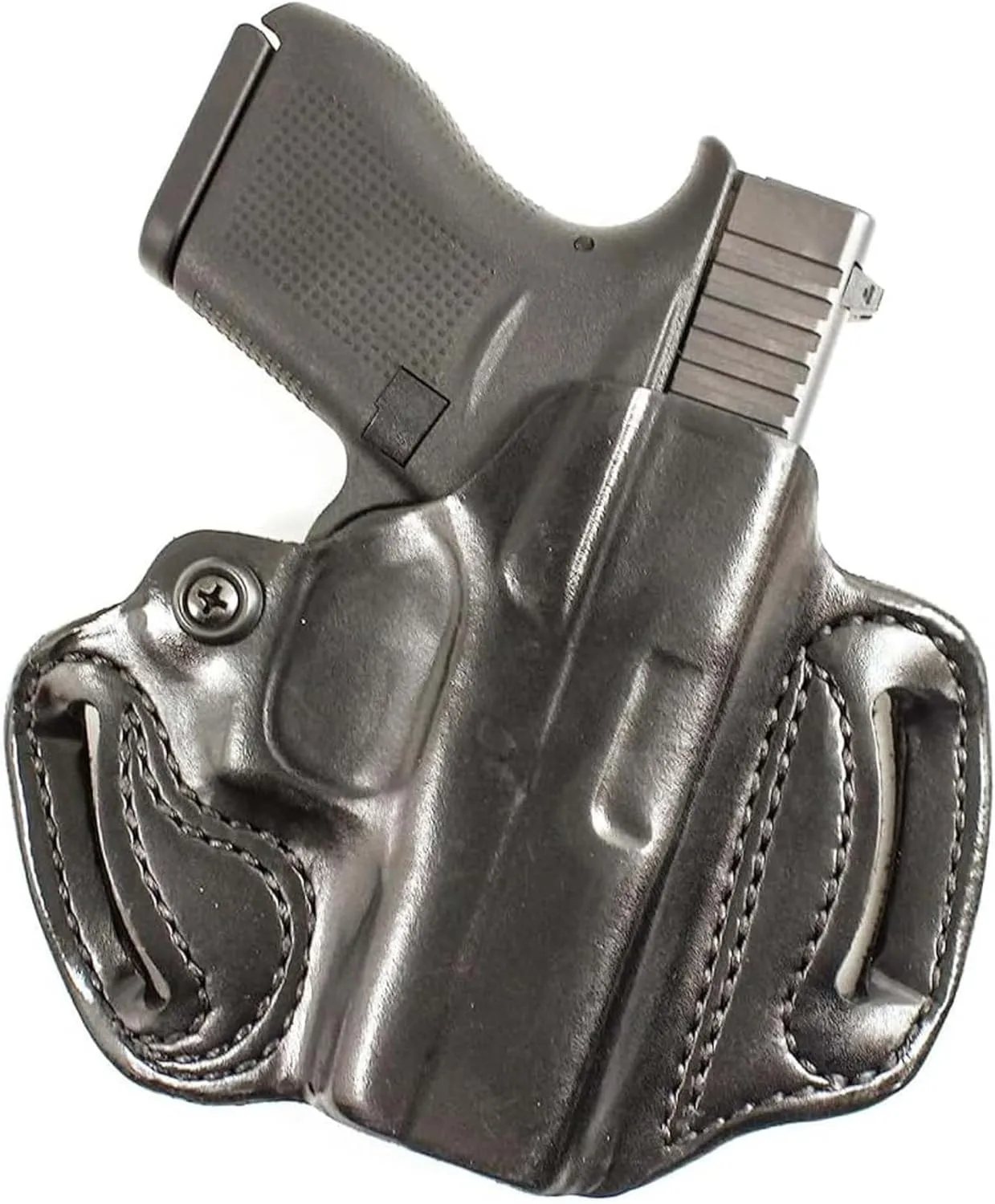 DeSantis Thumb Break Scabbard - OWB Gun Holster for Men and Women, Leather Belt Slide Holster for Pistols, Exact Molding, Secure and Concealable Carry