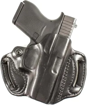 DeSantis Thumb Break Scabbard - OWB Gun Holster for Men and Women, Leather Belt Slide Holster for Pistols, Exact Molding, Secure and Concealable Carry