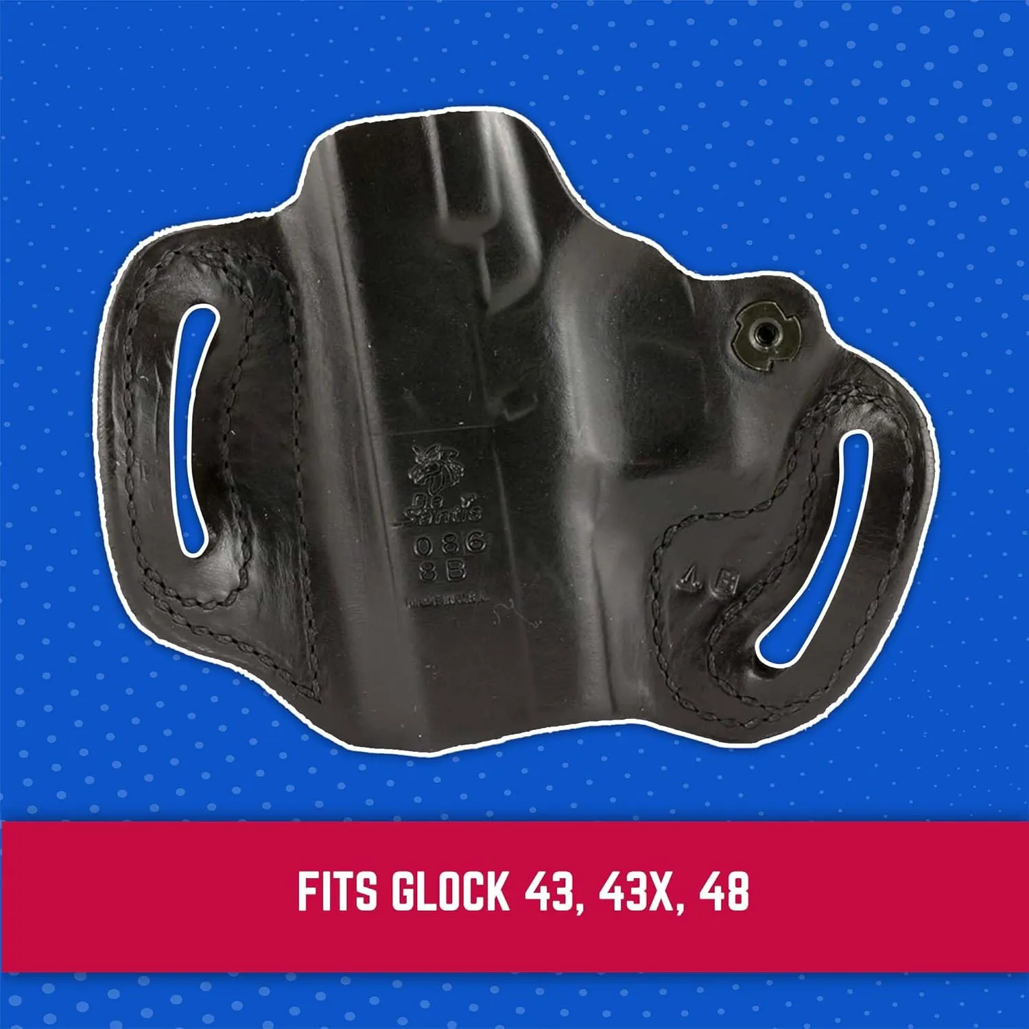 DeSantis Thumb Break Scabbard - OWB Gun Holster for Men and Women, Leather Belt Slide Holster for Pistols, Exact Molding, Secure and Concealable Carry