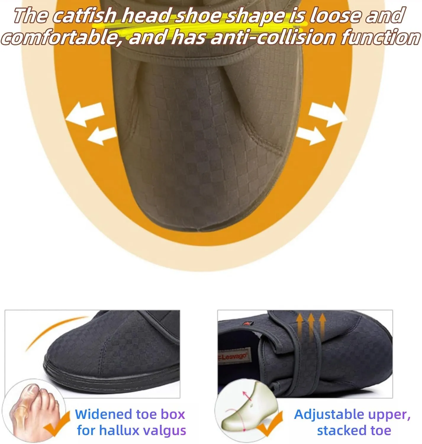 Diabetes Shoes,Expansion Shoes,Plantar Fasciitis,Arthritis,Adjustable Walking Shoes,Elderly Foot Pain Relief,Health Shoes