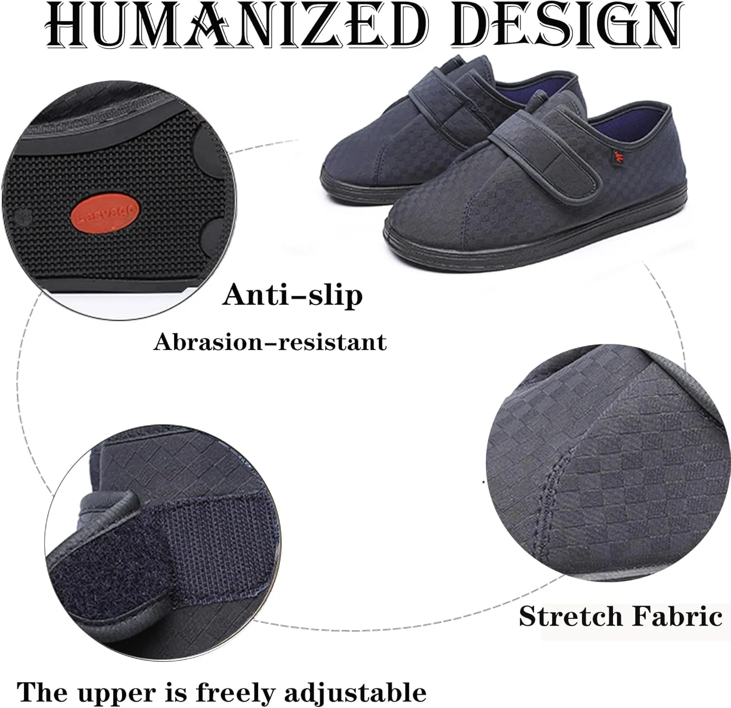 Diabetic Shoes for Edema Plantar Fasciitis Arthritis Swollen Feet Fattening and Widening Elderly Shoes Women
