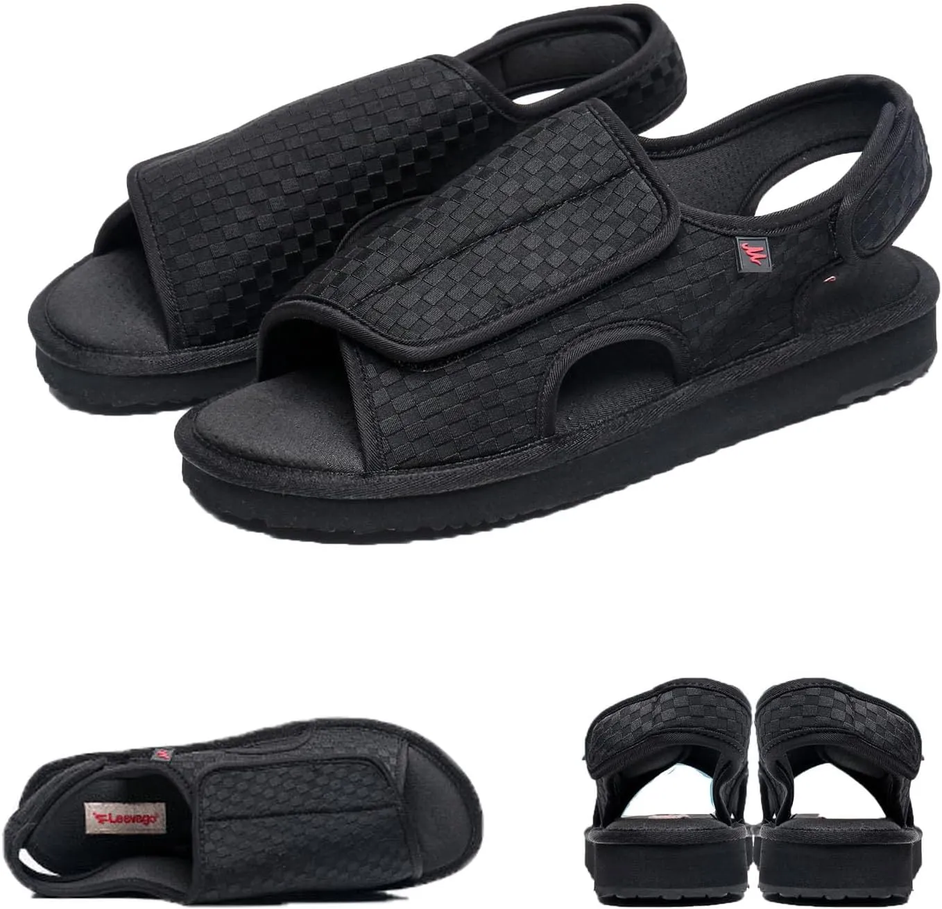 Diabetic Shoes Upper Can be Fully Opened and Adjustable Suitable for Fat Wide and Swollen Feet Summer, Black (Women 8.5)