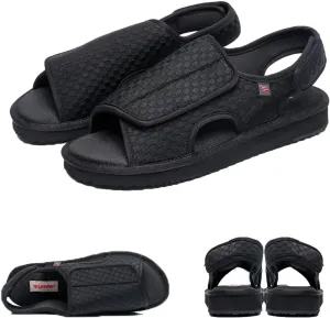 Diabetic Shoes Upper Can be Fully Opened and Adjustable Suitable for Fat Wide and Swollen Feet Summer, Black (Women 8.5)