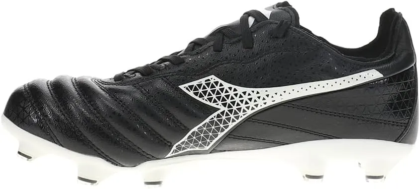 Diadora Brasil Elite 2 LT LP12 Firm Ground Soccer Shoe - Ultra-Soft, Water-Resistant Full-Grain Calfskin Upper, Non-Stretch Fabric Lining, Non-Slip PU Heel Lining, Insole with Flex Points