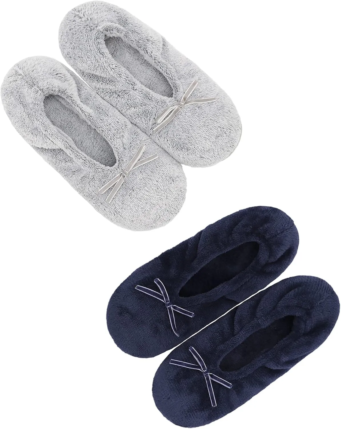 DICUIRD Women's Ballerina Slippers Lightweight House Slippers with Stretchable Heel Design