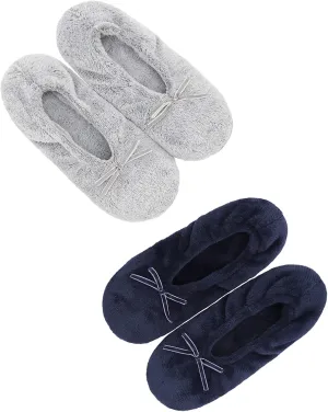 DICUIRD Women's Ballerina Slippers Lightweight House Slippers with Stretchable Heel Design