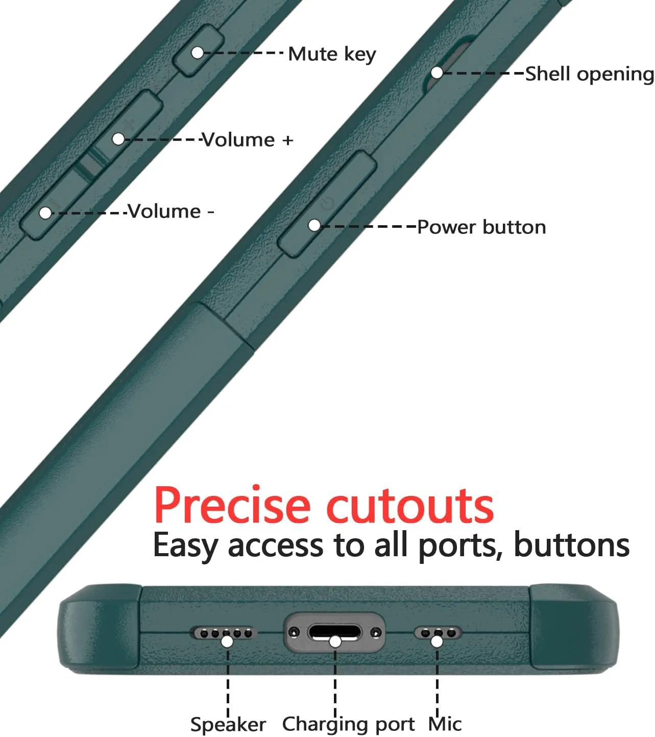Diverbox for iPhone 16e Case [Compatible with MagSafe] [Shockproof] [Dropproof] [with Screen Protector ] Heavy Duty Protection Phone Case Cover for Apple iPhone 16e 2025 6.1 inch (Dark Green)