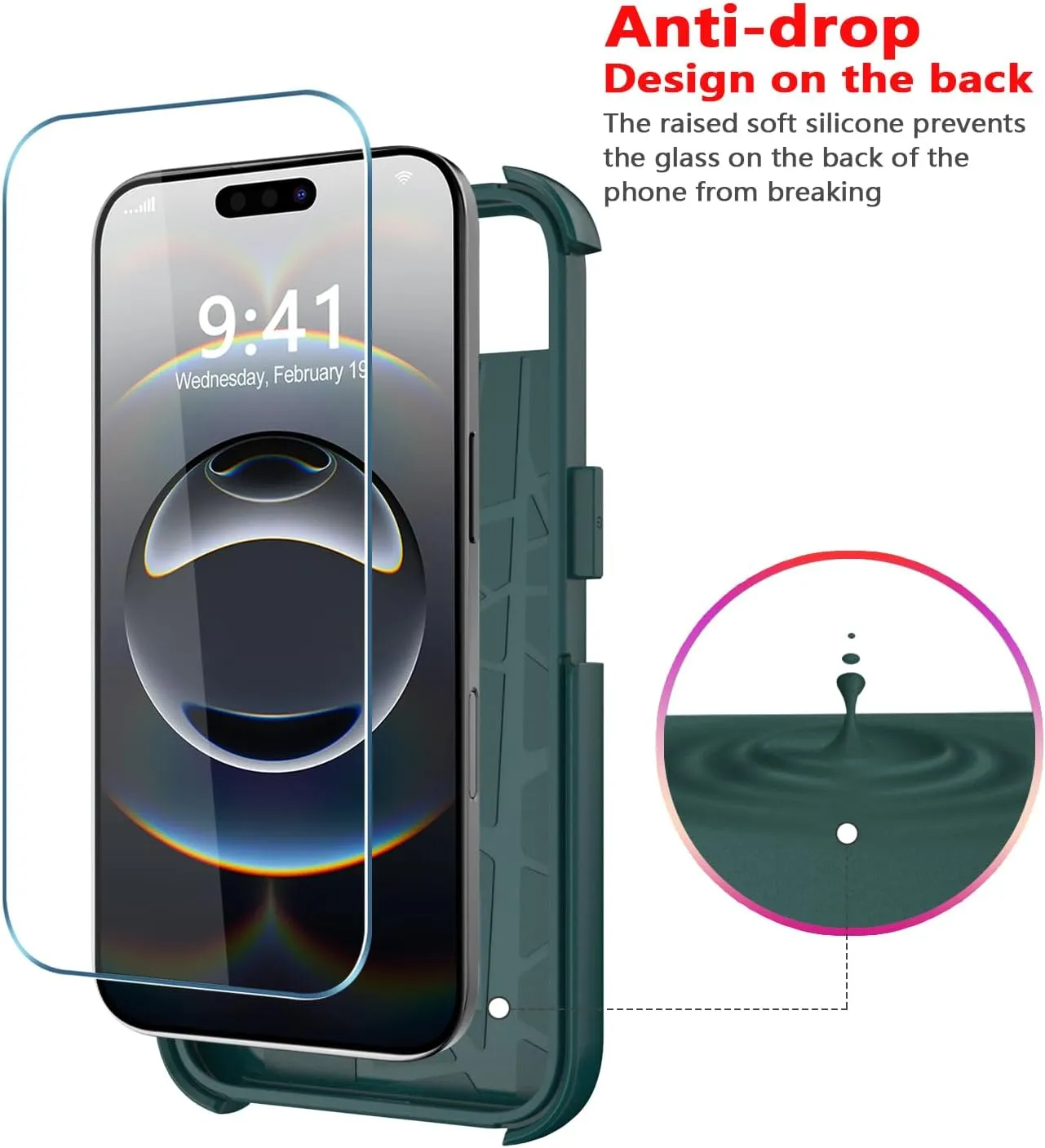 Diverbox for iPhone 16e Case [Compatible with MagSafe] [Shockproof] [Dropproof] [with Screen Protector ] Heavy Duty Protection Phone Case Cover for Apple iPhone 16e 2025 6.1 inch (Dark Green)