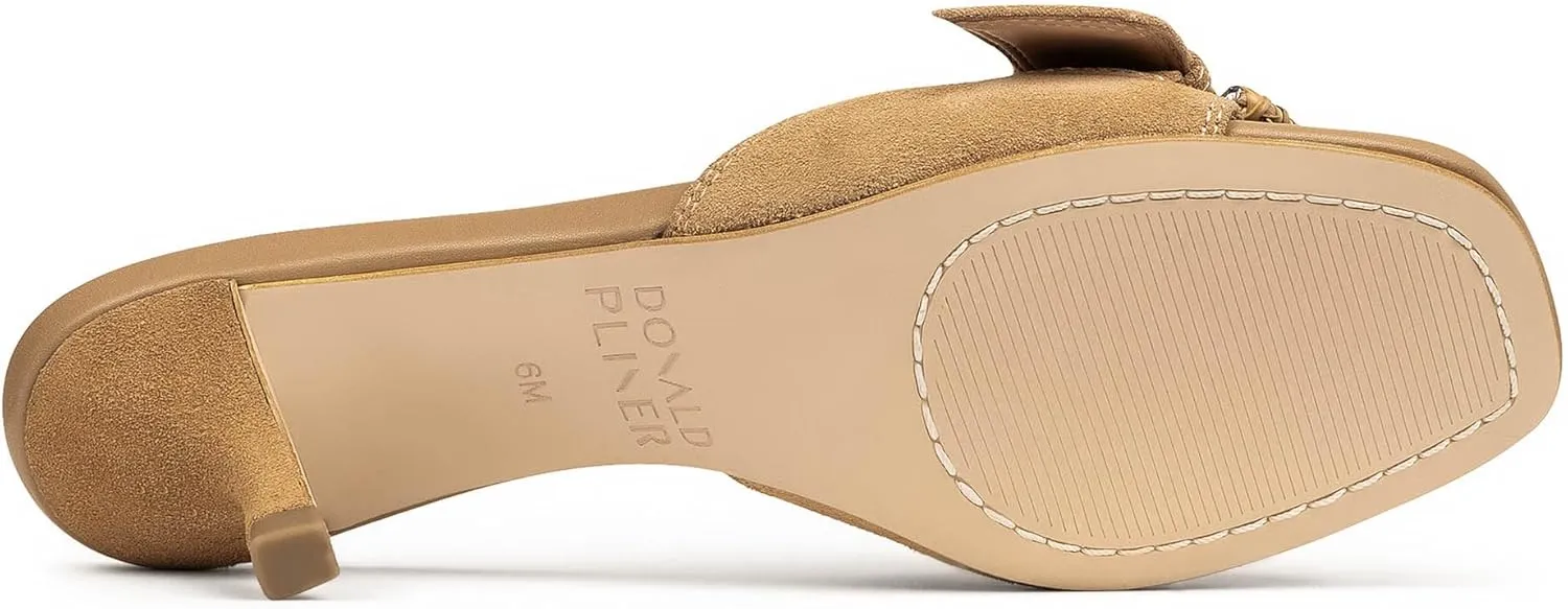 Donald Pliner Women’s Cherry Slide Heeled Sandal, 2.5” Kitten Heel Sandals for Women, Slip On Dress Shoes