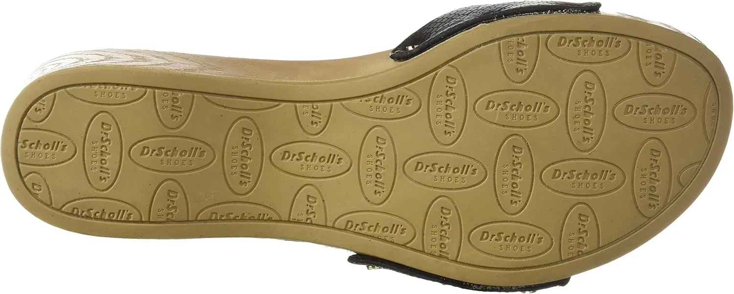 Dr. Scholl's Shoes Women's Classic Sandal Faux Wood Slide Sandal