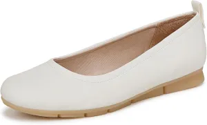 Dr. Scholl's Womens Timeless Ballet Flat Off White 8.5 M