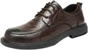 Dress Formal Shoes for Mens Lace Up Outdoor Cap Toe Design Vegan Leather Anti-Slip Non Slip Casual