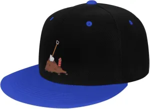 Earthworms and Shovels Snapback Hat for Men Women Baseball Cap Trucker Flat Bill Hats Dad Caps