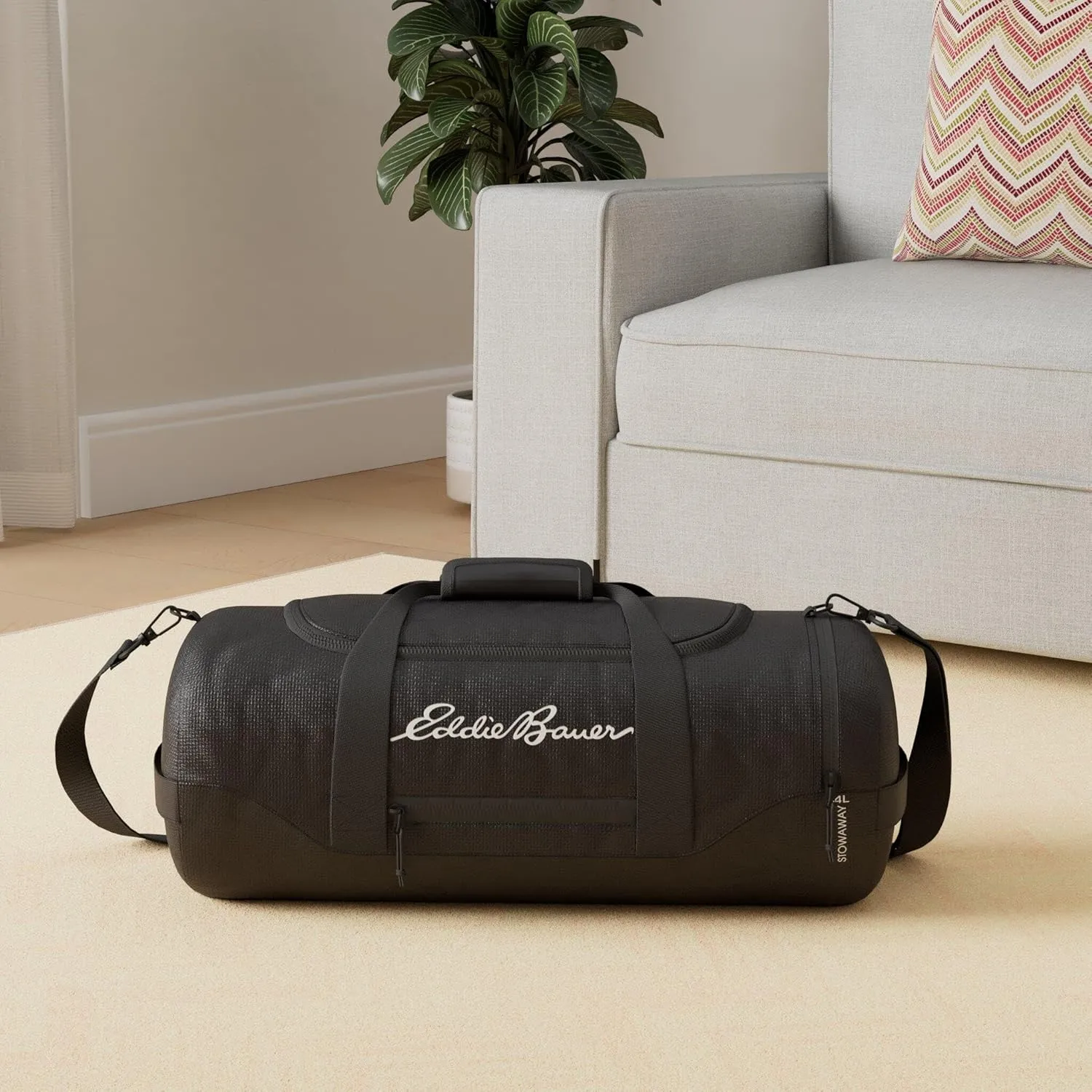Eddie Bauer Stowaway Packable Duffel Bag | Travel | Foldable | Lightweight | Durable | Ripstop Polyester | 23" Length | 45L Capacity