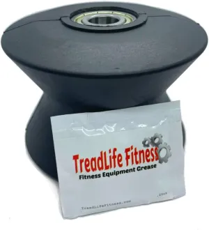Elliptical Roller Wheel | Replacement for Gold's Gym Crosstrainer 510 - Model Number GGEL604070 | 3" W x 4" D | Part #238880 | Free Bearing Grease Included