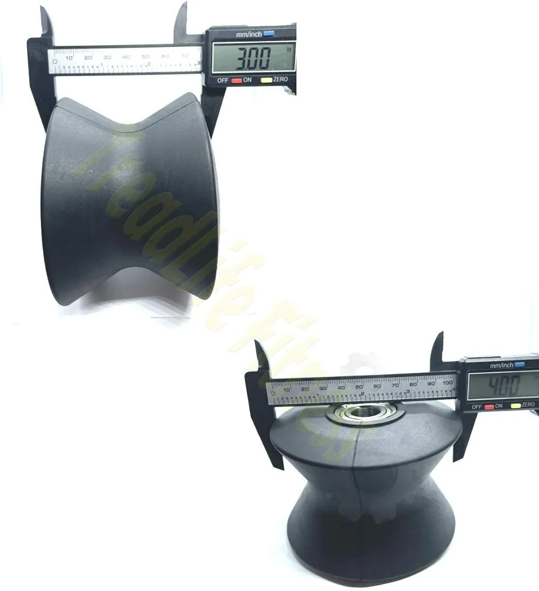 Elliptical Roller Wheel | Replacement for Gold's Gym Crosstrainer 510 - Model Number GGEL604070 | 3" W x 4" D | Part #238880 | Free Bearing Grease Included