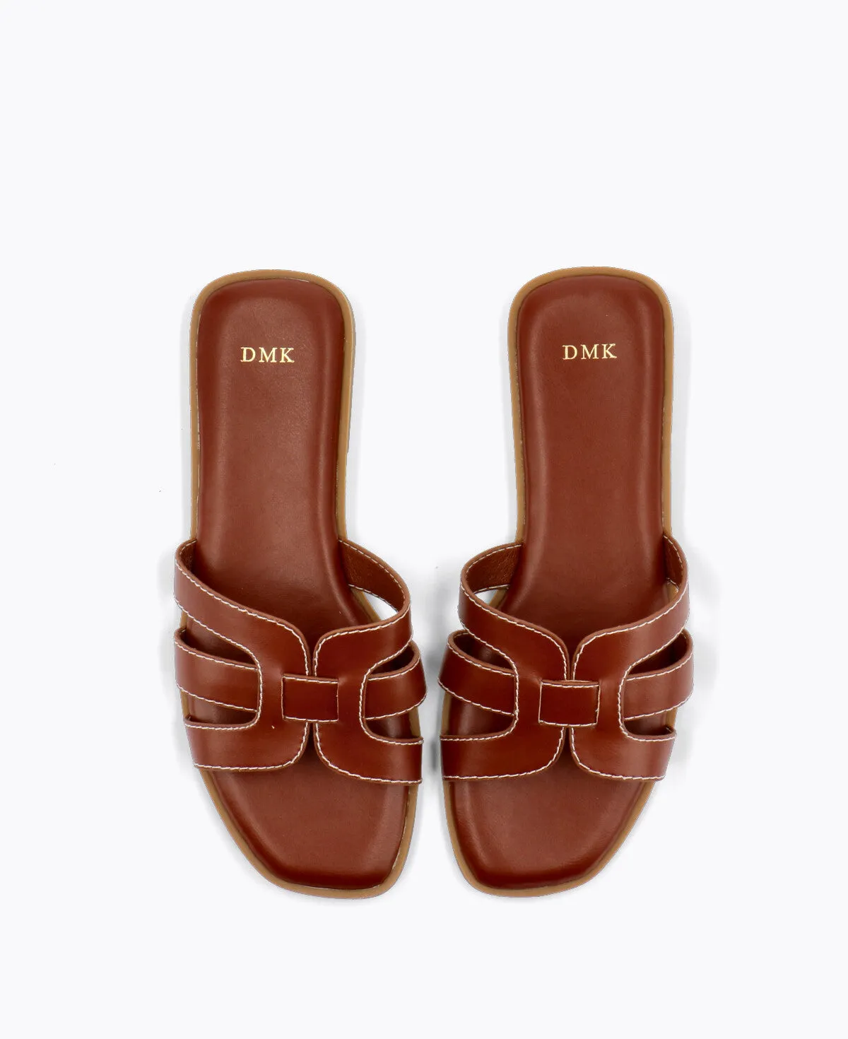 Erica Flat Sandals - Brown
