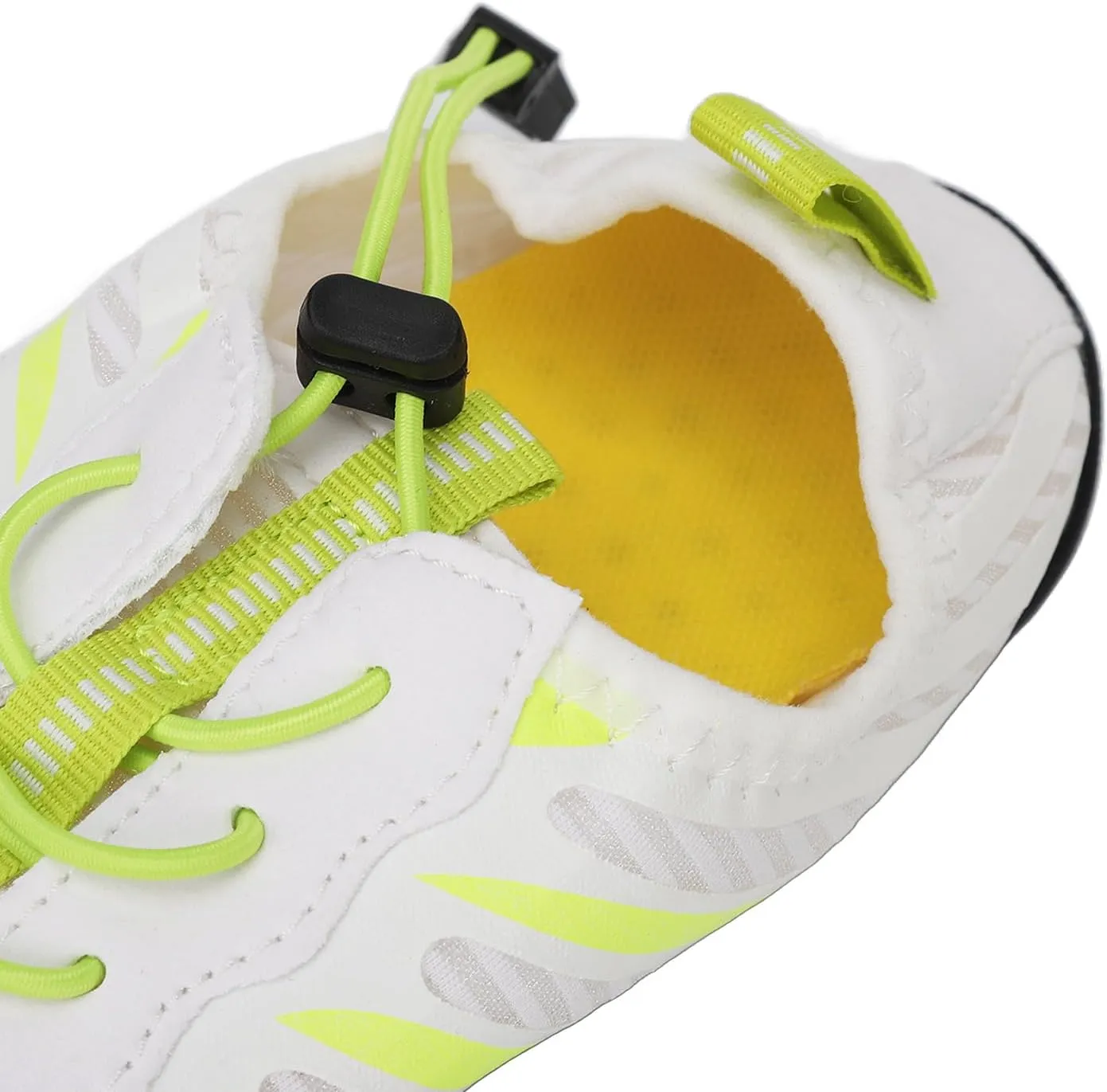 EVGATSAUTO Beach Shoes, Quick Drying White Rubber and Water Shoes in Elastic Fabric Lightweight for Hiking