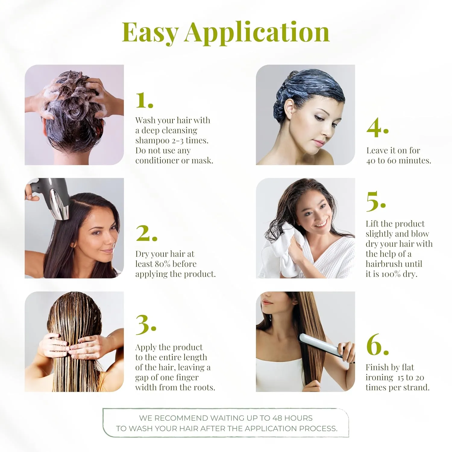 Expert Hair Botox Kit - Anti-Frizz, Thermo-Active, Natural Look - Keratin Treatment for Smoothing and Frizz Control, 3x 1kg/35.3 oz