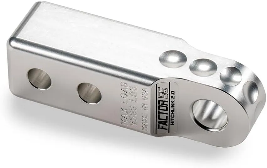 Factor 55 00020-05 Hitchlink 2.0 Rated at 9500 lb Ultimate Failure at 51,000 lb Convert Your Vehicles Hitch Receiver into a Recovery Point. Ideal for 4x4 Off Road Adventures – Silver
