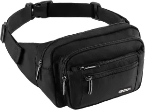 Fanny Pack for Men Women, Waist Pack Hip Bum Bag with 6 Pockets, Waist Bag with Adjustable Strap Waterproof Fanny Packs for Hiking Traveling Casual Running Cycling Outdoors Workout