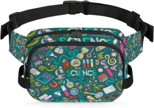 Fanny Pack for Women Men, Science Chemistry Fashion Waist Bag Pack Educational Theme Waterproof Everywhere Belt Bag with Adjustable Strap Crossbody Bags for Workout Running Traveling Hiking