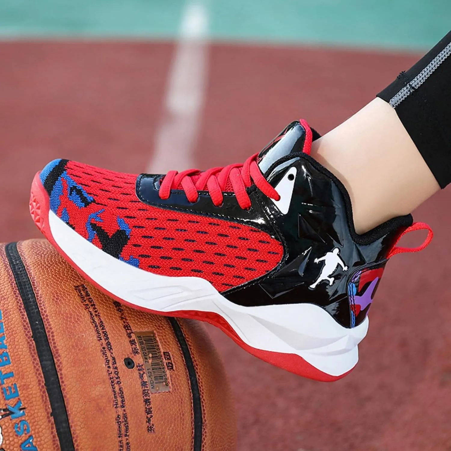 Fashion Anti Slip Wear Resistant High top Children's Sports Basketball Shoe
