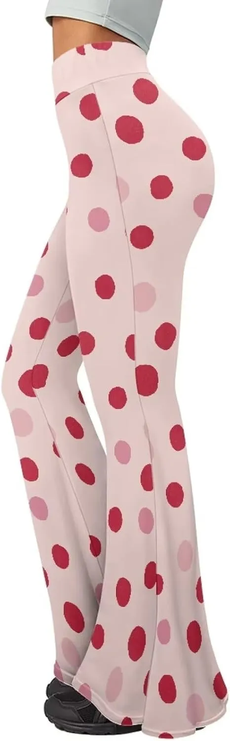 Fashion Classic Graphic Bell Bottom Pants Comfy Soft Slim Fit High Waist Flared Yoga Trousers