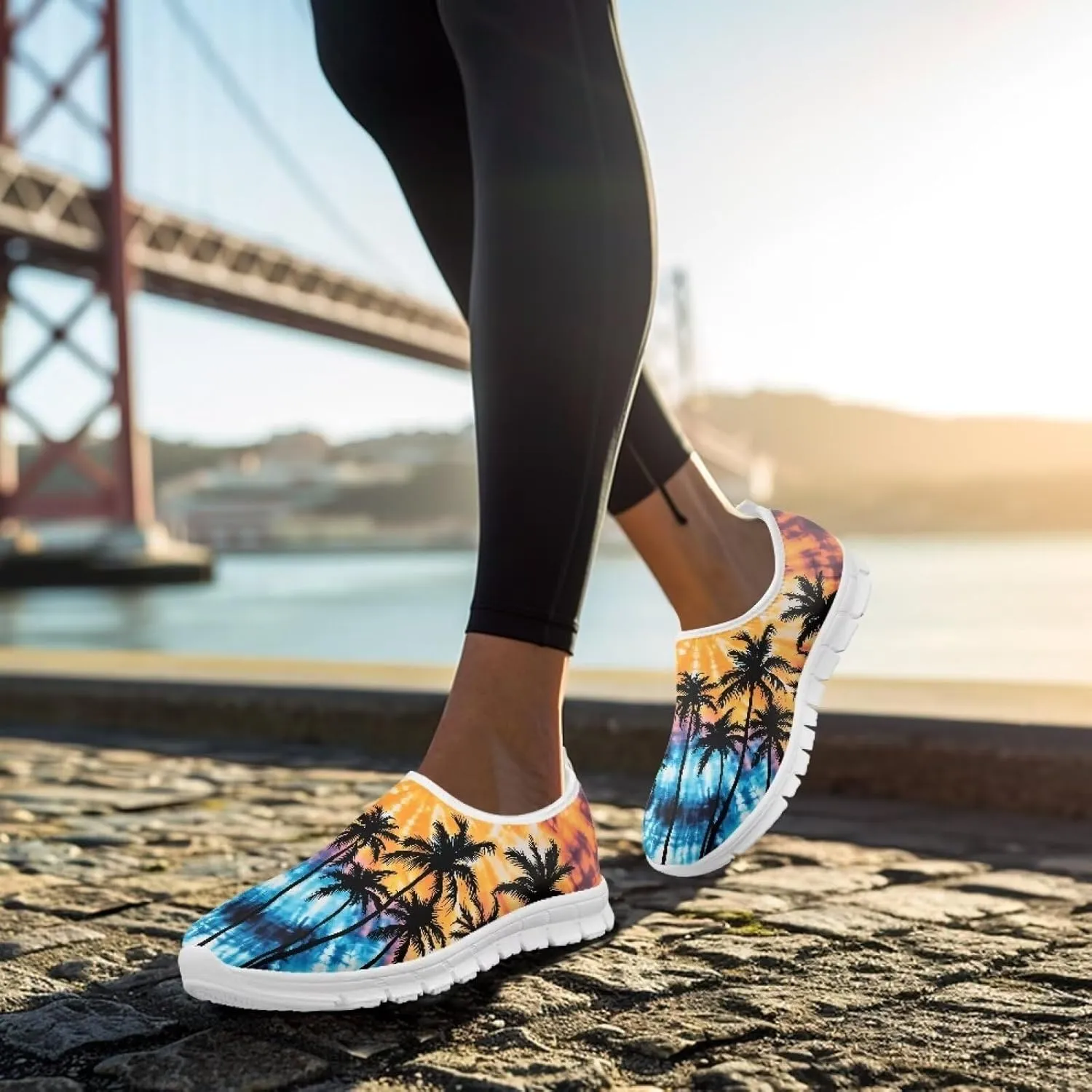 Fashion Slip On Walking Shoes for Women Ladies Casual Tennis Shoes