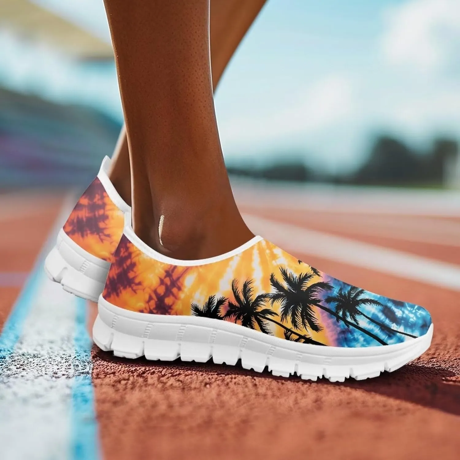 Fashion Slip On Walking Shoes for Women Ladies Casual Tennis Shoes