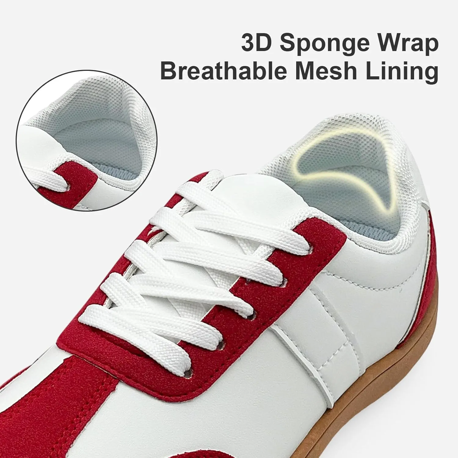 Fashion Sneakers for Women Men, Classic Casual Retro Trainer Shoes Low-Top Comfortable Breathable Walking Flat Tennis Shoes